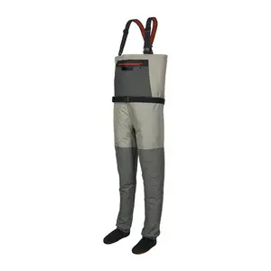 High Quality Custom Fly Fishing Jumpsuits Waterproof Breathable Fishing Waders With Boots Men's Fishing Clothing