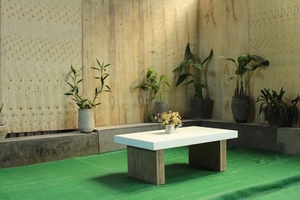 <b>Outdoor</b> Custom Concrete and Wood Furniture Dining Coffee <b>Table</b> Made in Vietnam - Product Image 5