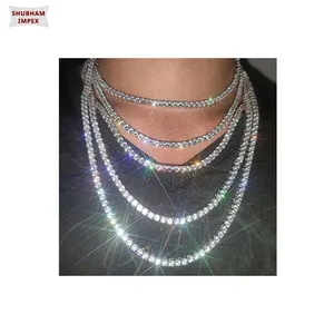 최고의 판매 웨딩 착용 프리미엄 럭셔리 스타일 자연 진짜 다이아몬드 목걸이 도매 구매