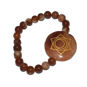 Curación Grabado Sacro Siete Chakra Moda Charm Pulsera - Product Image 1