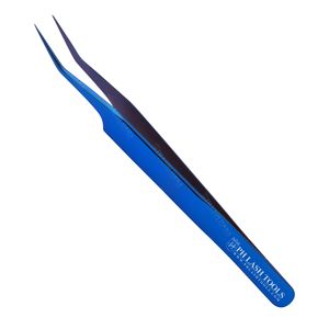 Blue Eyelash Extension Volume 12mm 35deg Tweezer for Eyelash Extensions Private Label, Heavy Duty Eyelash Extension Tweezer - Product Image 3