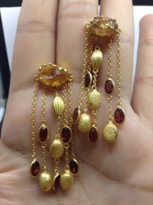 Haute Qualité Attrayant en argent sterling blanc pierre de lune arc-en-ciel tourmaline boucles d'oreilles - Product Image 2