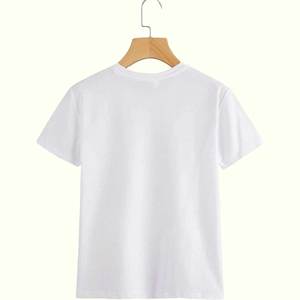 New Factory Made Women <b>Cheap</b> Price Whole Sale Graphic Letter Printed Fitness Wears Casual T-Shirt - Product Image 3