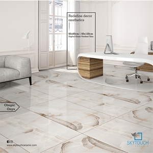 Design moderne du principal exportateur indien 600x1200 aspect sable Carreaux de céramique et de porcelaine résistants à l'usure Look de marbre pour sol et mur - Product Image 5