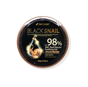 Cosmético Coreano 3W CLINIC BLACK SNAIL NATURAL SOOTHING GEL, Extracto de Caracol 300ml, Antienvejecimiento, Antiarrugas, Reafirmante, Cuidado Facial Completo - Product Image 1