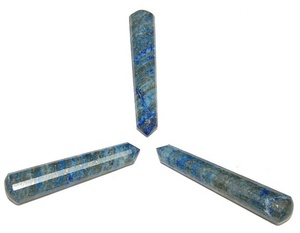 Point de massage en cristal Lapis Lazuli à 16 facettes fait à la main pierre semi-précieuse naturelle pour la méditation pour les facettes à facettes - Product Image 1