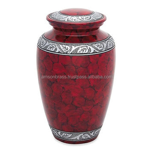 Cremation Urn Manufacturer Red Marble Finishes Aluminium Handmade Modern Design Home Decor Cremation Urns - Product Image 1