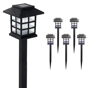 Plastic Square Shaped Gift Gadget Outdoor Garden Solar Powered Oriental Solar Powered Lantern Stake Lights