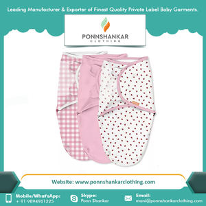 ผ้าห่อตัวทารกผ้าฝ้ายออร์แกนิก100% แบบปรับได้สำหรับทารกผ้าห่มห่อตัวแบบระบายอากาศได้ดี - Product Image 5