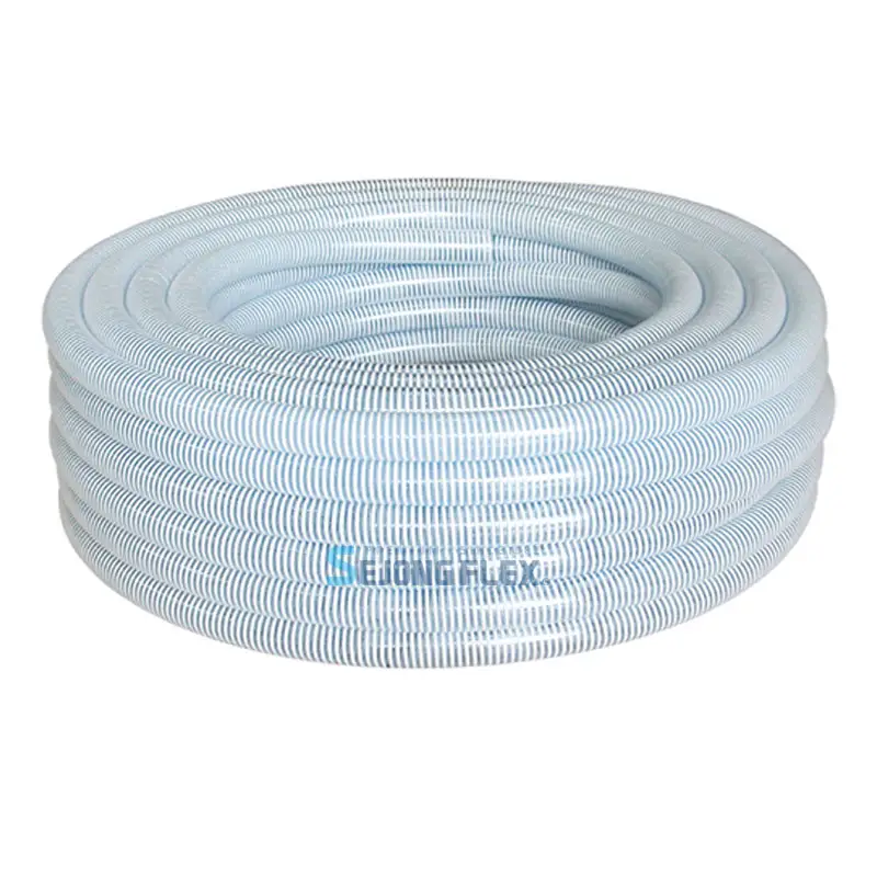 SEJONG FLEXスプリングホースヘビーデューティー鋼線吸引PVCフレキシブルチューブ耐寒性耐久性製品