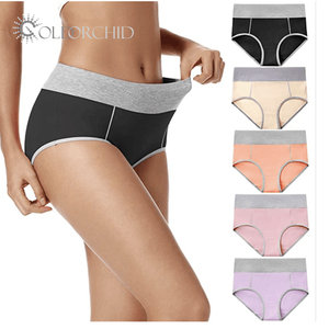 กางเกงในเอวสูงสำหรับผู้หญิงกางเกงในผ้าฝ้ายเซ็กซี่ขนาดใหญ่พิเศษ - Product Image 1