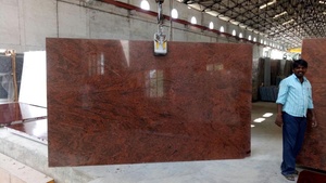 Losa grande de granito rojo multi indio, diseño moderno, superficie pulida, grado superior, USO HOTELERO - Product Image 4