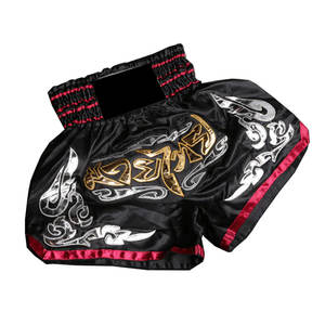 Wholesale XXL Cotton Muay Thai <b>Shorts</b> Light <b>Pink</b> Blue Custom Logo Kick Boxing Embroidery Adult MMA Gym Wear OEM Martial Arts - Product Image 3