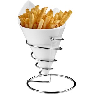 Mini organizador de patatas fritas de doble nivel, bandeja de Metal montada en la pared, taza de salsa funcional, productos de bebidas de buena calidad, diseño funcional - Product Image 5