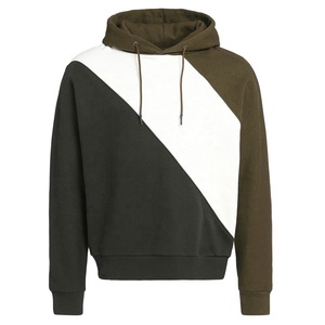 เสื้อสวมหัวแขนยาวแบบกําหนดเองกระเป๋าจิงโจ้ขนแกะผ้าฝ้ายบล็อกสีหนาไล่ซับหนึ่งเสื้อกันหนาวหมวกจัมเปอร์เสื้อกันหนาวหมวกแบบพลิกกลับได้ - Product Image 3