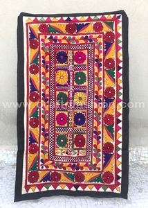 Kutch treo tường Thủ Công-tấm thảm thêu cổ điển-Tấm Thảm làm việc gương phóng túng mảnh Tường-trang trí nhà BOHO- - Product Image 5