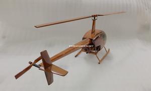 Hélicoptère noir en bois, modèle multi-type, artisanat - Product Image 6
