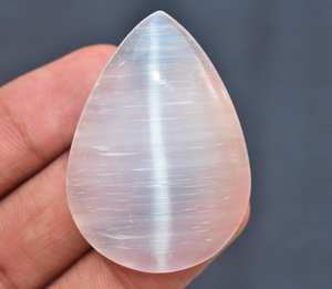 Cabujones de selenita Natural, gemas sueltas de cristal hechas a mano, GEMA de selenita al por mayor, cabujón Suelto - Product Image 4