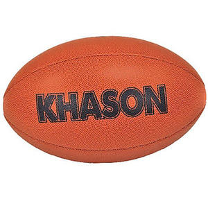 BOLA DE RUGBY CON LOGOTIPO Y DISEÑO PERSONALIZADOS CALIDAD PREMIUM MATCH PUNTADO A MANO AGARRE DE LARGA DURACIÓN Y SUPER VEJIGA PARA USO PROFESIONAL - Product Image 1