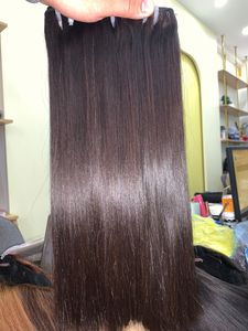 Extensions de cheveux vietnamiens lisses et soyeux, alignées aux cuticules, tissées à la machine, couleur naturelle - Product Image 4