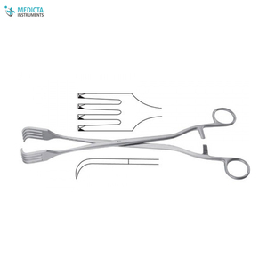 Schroeder-Pinzas de tenaculo rectas, 2x2 dientes/25 cm, instrumentos quirúrgicos - Product Image 5