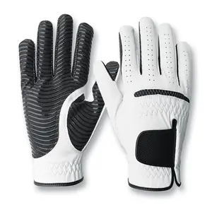 Latest Fashion Plain High Quality Golf Gloves with Latest Pattern Embroidery Logo Leather Golf Gloves