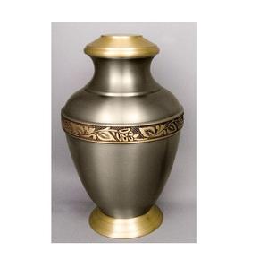 Urne en métal antique en gros à motifs dorés et noirs pour les cendres Urne de crémation pour adultes Style américain/européen - Product Image 4