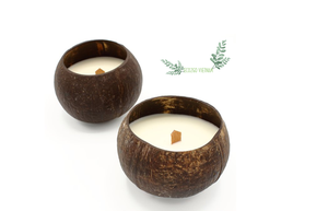 Cuenco de cáscara de coco artesanal 100%, portavelas decorativo de Material de alta calidad ecológico con logotipo grabado - Product Image 4