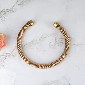 Bracelet à manchette ajustable et personnalisé pour hommes, bijoux en cuivre, gravé, style d'amitié, vente en gros, - Product Image 3