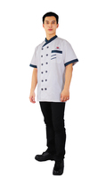 Ensemble d'uniformes de chef unisexe GW 98% coton fabriqué au Vietnam pour restaurants et bars, service OEM pour la gestion du personnel, délai de livraison d'échantillons de 7 jours
