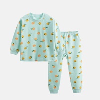 Pyjamas pour enfants unisexes à manches longues, en coton 100% thermique respirant, imprimés, taille plus, vente chaude, automne