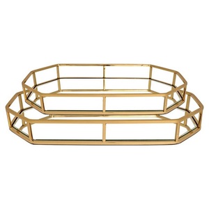 Plateau de service décoratif miroir, pulvérisateur de service, de qualité supérieure, couleur noire, faible prix, vente en gros - Product Image 3