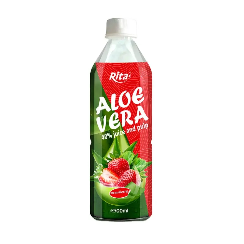 Venta al por mayor 500ml Botella para mascotas Sabor a mango Aloe Vera Zumo Bebida Proveedor Zumo de etiqueta privada