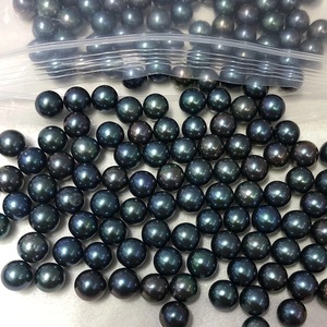 ย้อมมุกน้ำจืดสีดำรอบความมันวาวดีพื้นผิวที่สะอาดมากที่กำหนดเอง - Product Image 1