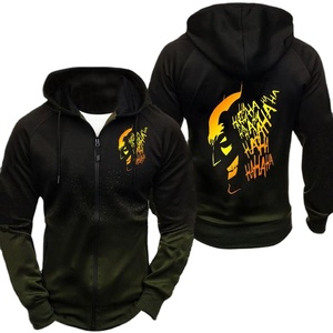 Sweat-shirt à capuche athlétique brodé pour hommes, personnalisé, gris, vierge et uni, vêtements de sport, - Product Image 3