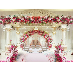 Último Modelo de Mandap de Fibra para Bodas en España, Elegante Conjunto de Mandap Blanco con Dom PERTH - Product Image 1