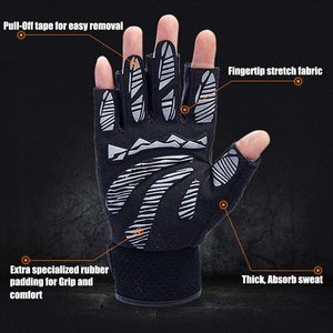 Guantes de levantamiento de pesas para hombres y mujeres, manoplas de entrenamiento hechas a medida y con banda para muñeca larga - Product Image 2