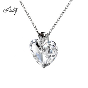 Zephyr amore ciondolo a forma di <span class=keywords><strong>cuore</strong></span> impreziosito da cristalli <span class=keywords><strong>Swarovski</strong></span> gioielli in argento Sterling dasini <span class=keywords><strong>collana</strong></span> di alta qualità - Product Image 6