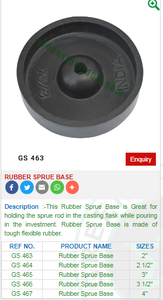 Base de gouttière en caoutchouc | OUTILS DE FABRICATION DE BIJOUX GS - Product Image 2