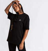 Camiseta de Manga Corta para Mujer, 100% Algodón de Alta Calidad, Talla Grande, Gruesa, Ecológica, Transpirable, Antiarrugas, con Estampado Personalizado