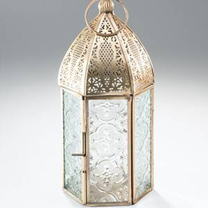 Lanterne moyenne en laiton Antique, Style marocain, lanterne - Product Image 1