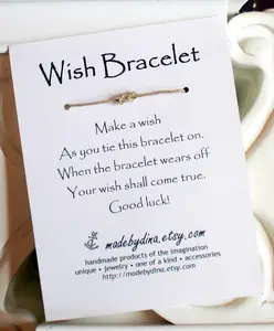 Sailor Knot <b>Infinity</b> Knot WISH <b>BRACELET</b> Wedding Favor Party Favor or Just for You - Product Image 1