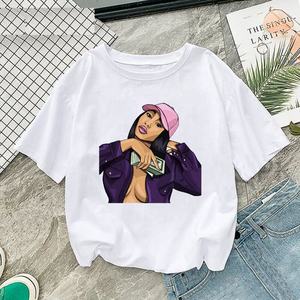 Camisetas de Algodón Estampadas Ecológicas de Talla Grande para Mujer, Moda Hip Hop de Verano - Product Image 5