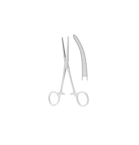 Kocher-Pinzas hemostáticas curvadas, 1x2 dientes, acero inoxidable, 15 cm - 6" - Product Image 1
