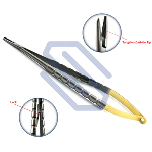 Castroviejo Needle <b>Holder</b> 18cm TC Micro-Surgery Suture Tying Locking Forceps Stainless Steel Instruments - Product Image 6