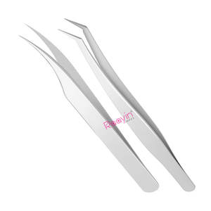 Pince à épiler d'extension de cils à pointe de fibre d'acier inoxydable de haute qualité outils de marque privée en or Rose cils personnalisés en gros - Product Image 5