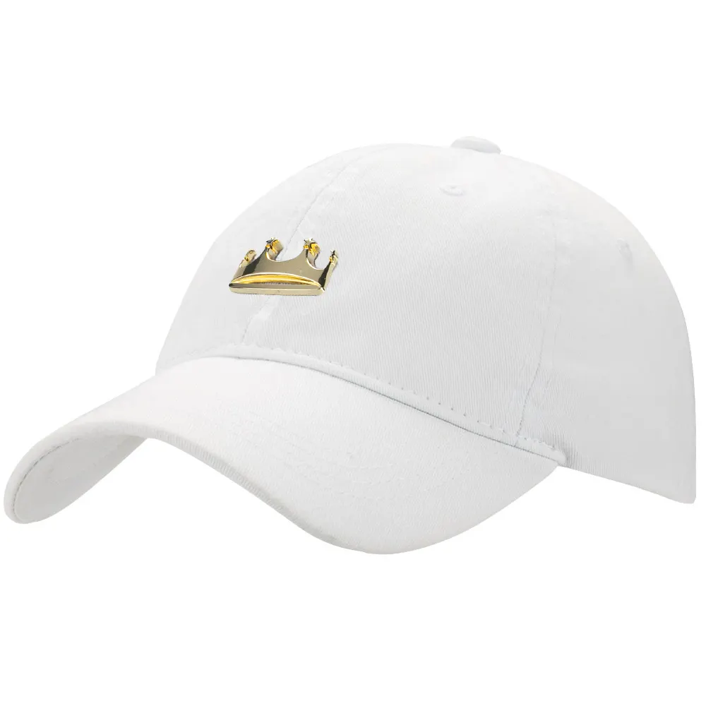 Özel şapkalar spor kapaklar yapılandırılmamış, kavisli fatura, metal Logo baba şapka 108-8003-1014 yetişkin ve gençlik boyutları toptan