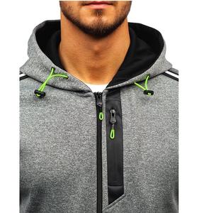 เสื้อแจ็คเก็ตมีฮู้ดแบบมีซิปของผู้ชายเสื้อสเวตเชิ้ตมีซิปรูดแบบเต็มตัวทำจากผ้าฝ้ายโพลีเอสเตอร์100% ปรับแต่งได้สำหรับฤดูหนาว - Product Image 3