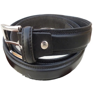Ceinture décontractée en cuir de vachette de haute qualité pour homme, couleur personnalisée, boucle western argentée, logo personnalisé imprimé par transfert thermique disponible, modèle - Product Image 1