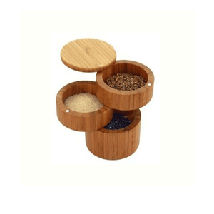 Caja de especias de madera de 3 niveles de la mejor calidad, contenedor de forma redonda, caja Masala de tamaño personalizado para proveedor mayorista - Product Image 1
